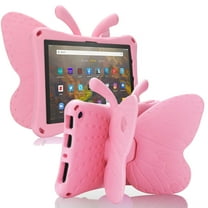 Cute Butterfly Case for Fire Max 11 Tablet (2023 Release, 13th Generation) & Google Pixel Android Tablet 11" - Shockproof Durable EVA Foam Case Lightweight Sturdy Hard Cover with View Kickstand, Pink