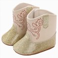 thumbnail image 5 of Baby & Toddler Western Cowboy Boots for Girls Boys Cozy Boots Baby Girl Shoes Non-Slip Crib Shoes for Toddlers Size 12-15 Months, 5 of 9