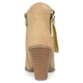 thumbnail image 4 of Journee Womens Vally Inside Zip Stacked Heel Booties, Widths Available, 4 of 10