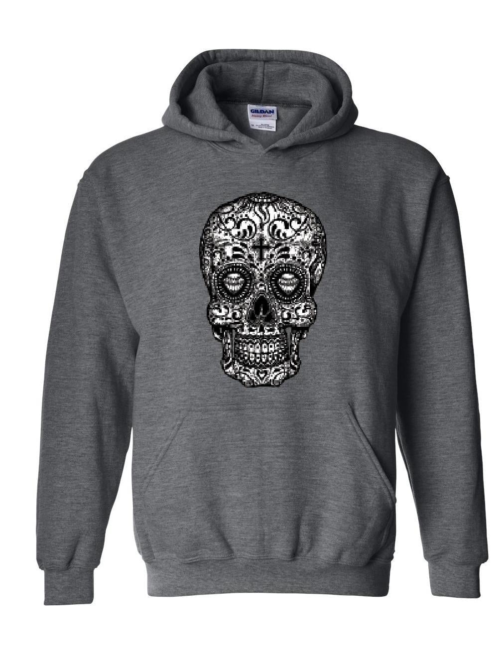 Skull Hoodie Skull Mask Black and White Costume Party Gift Unisex ...