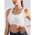 thumbnail image 2 of Deyllo Women's High Impact Sports Bras Plus Size Full Figue Non-Padded Seamless Wireless Exercise Running Sport Bra,White 38DD, 2 of 9