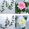 thumbnail image 2 of FOMIYES 3Pcs Artificial Rose Vine White Rattan Decoration for Wedding Party Home Wall Hanging Ornament, 2 of 8