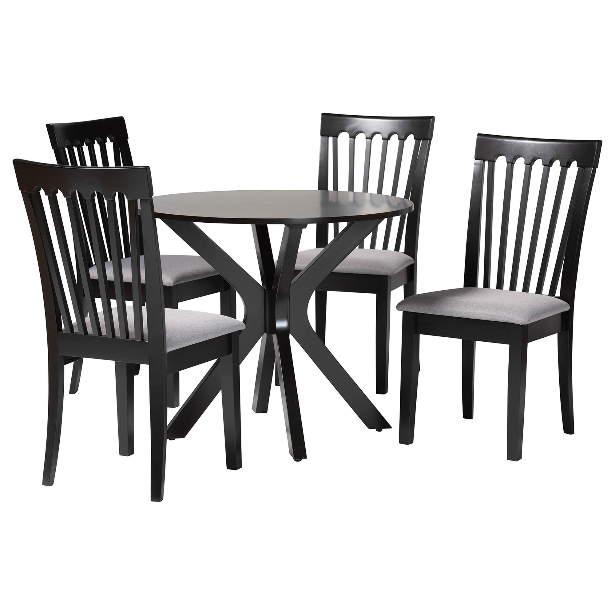 Baxton Studio Lore Modern Dining Set, 5-Piece, Grey
