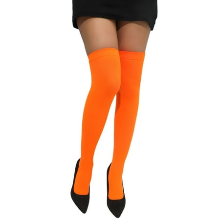 

VIEGINE Neon Color Women Long Stockings Sexy Evening Party High Knee Socks Cosplay