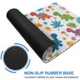 thumbnail image 6 of Long Mouse Pads for Desk,Colorful Dinosaurs Leaf White Pattern Desk Mats on Top Of Desks, Desk Mouse Pad Extra Large with 3mm Non-Slip Base and Stitched Edge for Gaming,Office,Work,Home 35.4"x15.7", 6 of 6