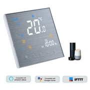 Suzicca BTH-3000L-GCLW WiFi Smart Thermostat for Water/Gas Boiler Digital Temperature Controller Large LCD Display Touch Button Compatible with Echo/ Home/Tmall Genie/IFTTT 5A AC 95-240V