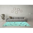 thumbnail image 3 of Ahgly Company Indoor Rectangle Solid Light Blue Modern Area Rugs, 2' x 5', 3 of 4