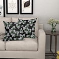 thumbnail image 6 of Black Green White Hydrangea Pillow Covers 18x18 Set of 2 Floral Leaves Print Decorative Throw Pillowcases Outdoor Rustic Flower Farmhouse Spring Cushion Cases Decor for Home Couch Sofa Bed, 6 of 7
