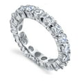 thumbnail image 2 of Metal Masters Womens 3.50MM Sterling Silver 925 Eternity Ring Engagement Wedding Ring Cubic Zirconia, 2 of 5