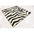 thumbnail image 3 of Unique Loom 3125070 Zebra Animal Print Square Rug, 6 Feet, Ivory/Black, 3 of 5