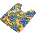 thumbnail image 5 of SKYSONIC Toiletry Mat Blueberries Yellow Print, Fluffy Plush Absorbent Bath Rugs Carpet with Non Slip Bottom for Bathroom Floor Toilet Tub and Shower, 5 of 7