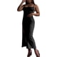 thumbnail image 3 of TaTaai Women's Summer V-Neck Sleeveless Backless Tie Slit Long Dress Solid Casual Midi Dress for Daily Casual and Party Occasions Gift, 3 of 7