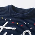 thumbnail image 7 of VNKIDY Girls Sweaters Baby Girls Boys Knitted Sweater With Lettering Colorful Sprinkle Embroidery Long Sleeve Crew Neck Pullover For Toddlers Relaxed Fit Knitwear, 7 of 7