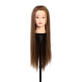 thumbnail image 5 of Cabeza De Entrenamiento para El Cabello Cabeza De Maniquí De Maquillaje Cabeza De Entrenamiento De Peluquería Cabeza De Muñeca De Cosmetología Rubio Marrón Dorado, 5 of 5