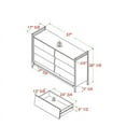 thumbnail image 3 of 58"  Solid Wood Modern Angle-Face 6 Drawer Dresser - Caramel, 3 of 6