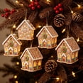 thumbnail image 3 of Clearance! Christmas 3D Wooden House Art DIY Kit Relaxing Craft, Holiday Christmas Handmade Pearl Art Kit Decoration Gifts Family Holiday Activity DIY Kit for Kidults #28, 3 of 6