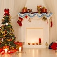 thumbnail image 6 of Gift Party Supplies Fireplace Decoration Staircase Ornament Christmas Pine Garland Falling Cedar Rattan Snow Flocking Artificial Greenery, 6 of 8