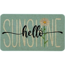 Spring Door Mat 30 X 17 Inch Hello Sunshine Daisy Doormat Indoor Outdoor Entrance Floor Rug Non Slip Spring Summer Decor Rubber Mats