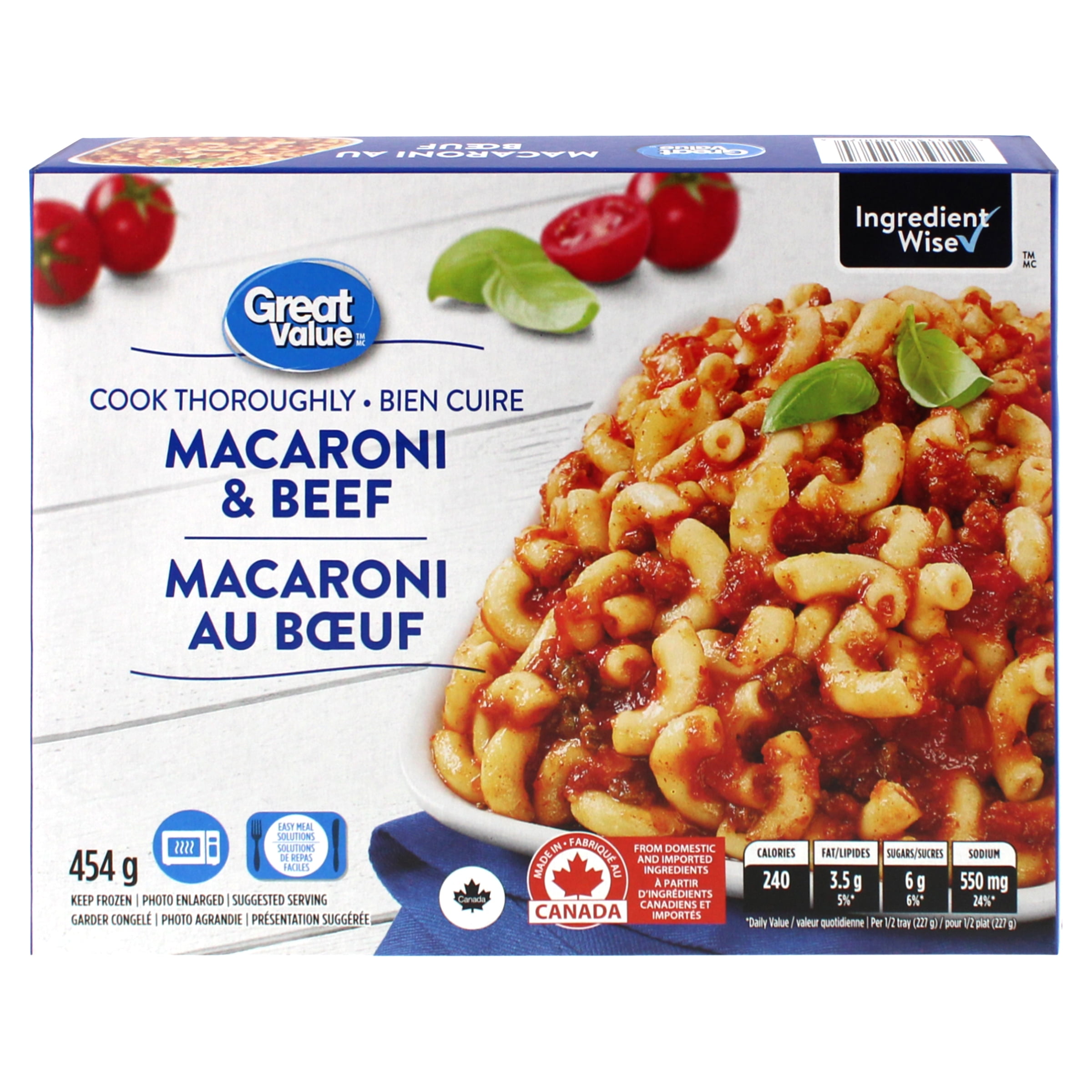Great Value Macaroni & Beef, 454 g