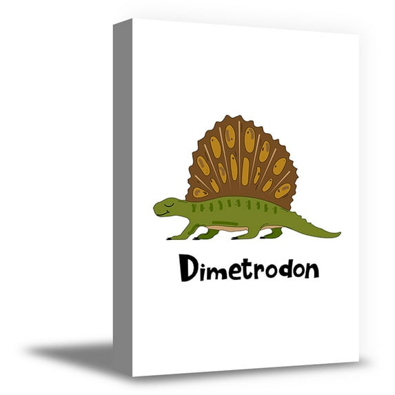 Awkward Styles Dimetrodon Framed Art Dinosaur Canvas Dinosaur Lovers Gifts Digital Art T Rex Dinosaur Room Wall Art Decals Home Decor Colorful Room Decor Dinosaur T-Rex Canvas Decor for Office