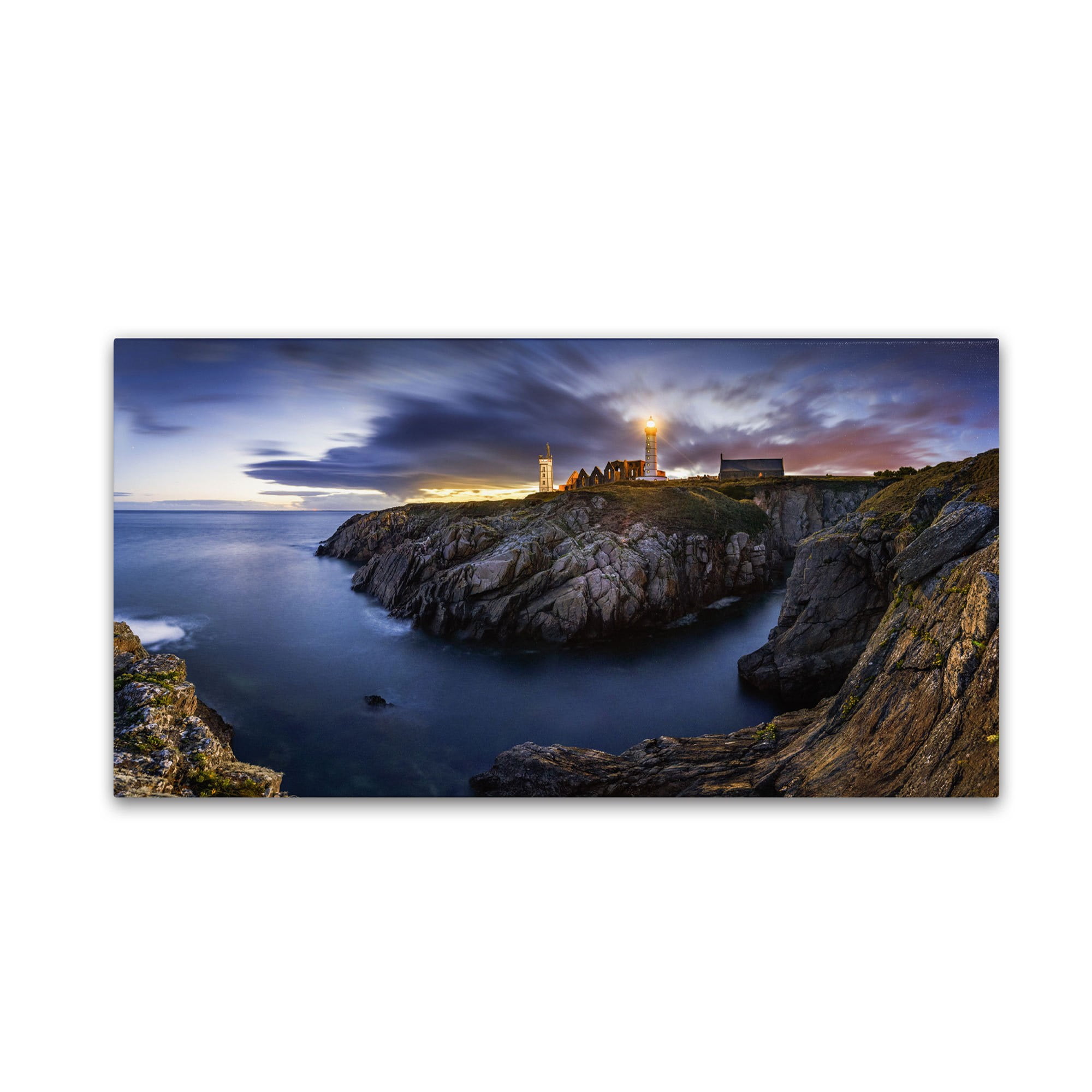 Trademark Fine Art "Blue Hour in Saint Mathieu" Canvas Art by Mathieu Rivrin