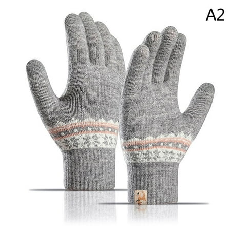 Hiver chaud écran tactile gants femmes extensible tricot mitaines