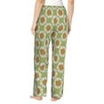 thumbnail image 3 of Naloa Daisies Flowers Print Women’s Ultra-Soft Comfy Pajama Lounge Pants with Pockets & Drawstring, 3 of 8