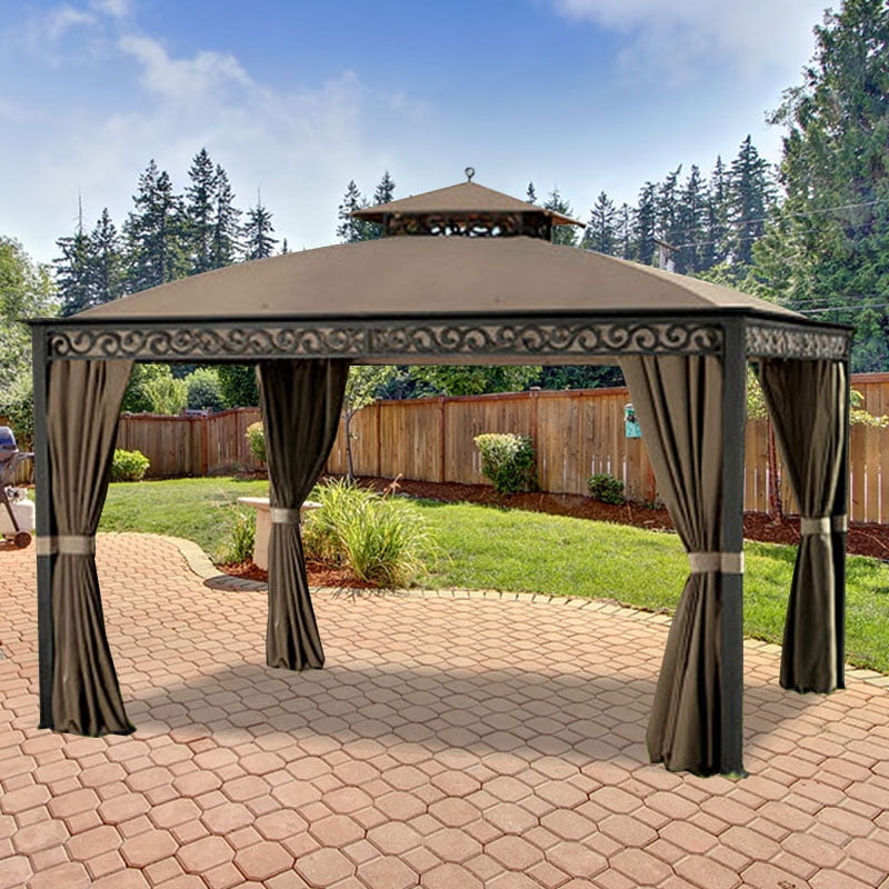 4 Pack Details about    4 Pack Gazebo Universal Replacement Privacy 10'x12' Feet Brown 