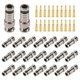 thumbnail image 3 of 20 Pcs BNC Compression Connector 75 Ohm Coupler with Copper Pin for RG58-59 Crimper Video Plug Exten, 3 of 5