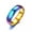 Rainbow, variant on 6mm Silver/Blue/Rose Gold/Rainbow Titanium Steel Band Men Women's Ring Size 6-12
