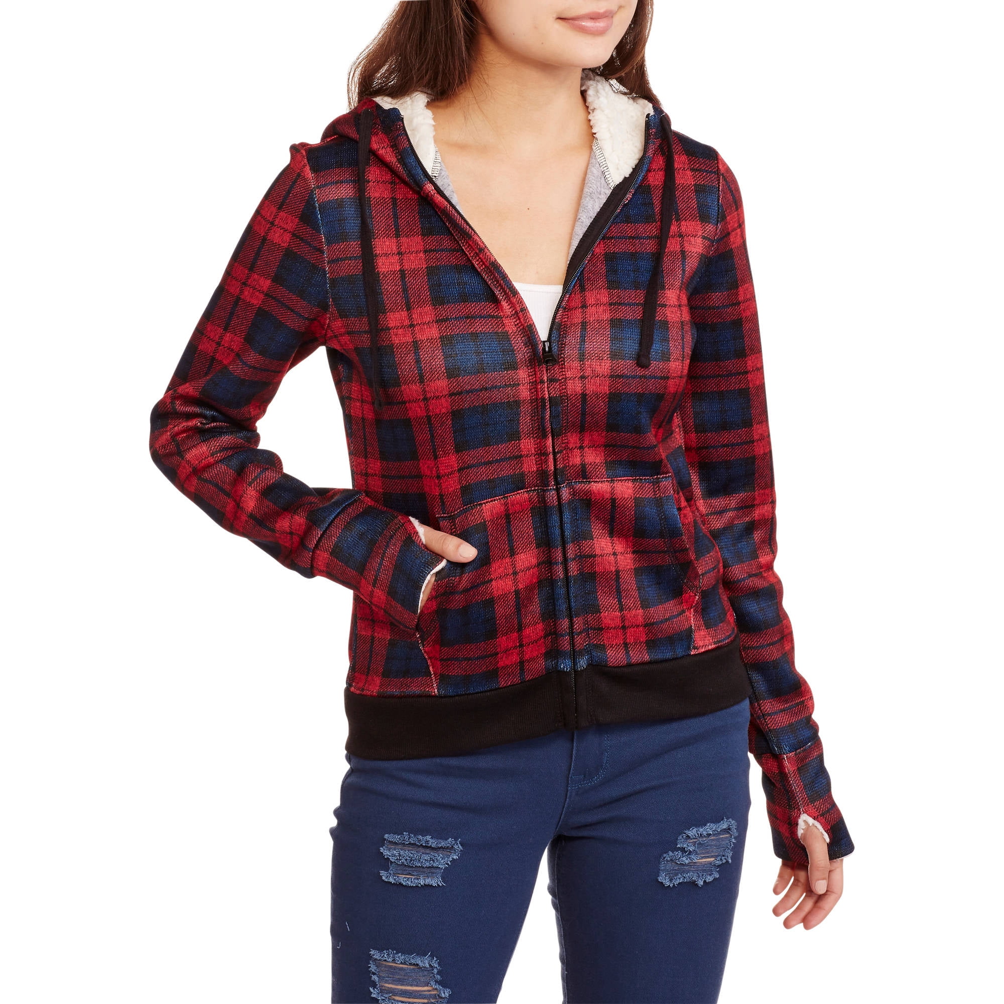 Juniors' Sherpa Hoodie