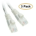 thumbnail image 1 of eDragon Cat6 White Ethernet Patch Cable, Snagless/Molded Boot, 2 Feet, 3 Pack, 1 of 2