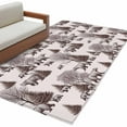 thumbnail image 2 of 3x5 Washable Area Rug, Forest Animal Non-Slip Rectangle Rug for Living Room Bedroom, Brown Bear Tree Vintage Abstract Art Indoor Low Pile Floor Mat for Home Decor, 2 of 9