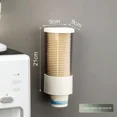 thumbnail image 3 of Disposable Cup Holder Automatic Water Dispenser Cup Dispenser Non Punching Paper Cup Holder Household Wall Mounted Dustproof Storage Rack, 3 of 4