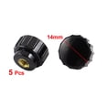 thumbnail image 2 of Unique Bargains 5pcs 3mm Dia Female Thread Black Plastic Screw On Type Round Knurled Knob, 2 of 4