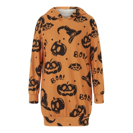 

Women Halloween Nightshirt Casual Pumpkin Print Loose Fit Sleepwear