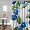 thumbnail image 2 of Jiayy Blueberries Leaves Watercolor Painting Shower Curtain for Bathroom Decoration with Hooks 60x72, 2 of 7