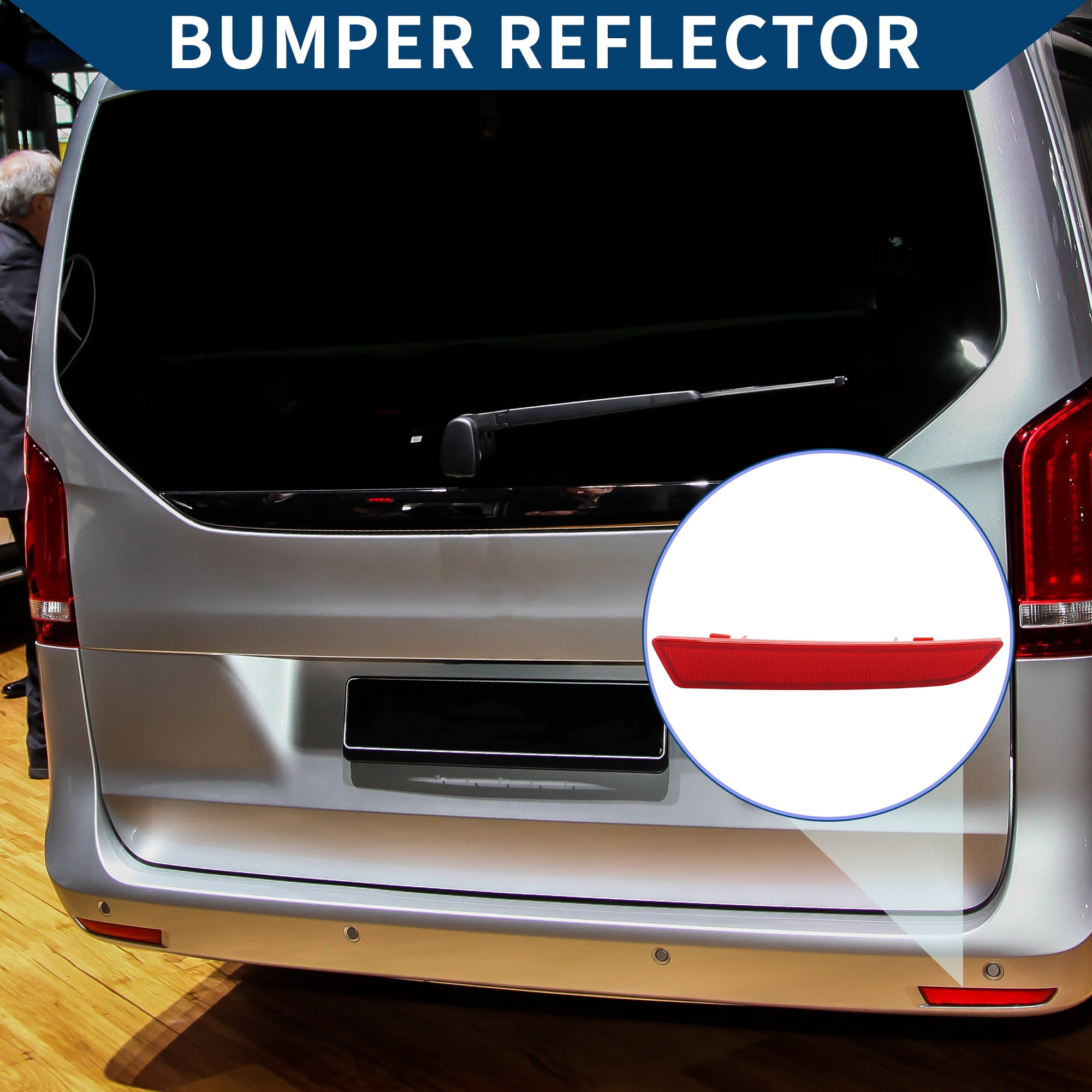 Unique Bargains Bumper Reflector for Mercedes-Benz Metris 2016-2023 Rear Right Red
