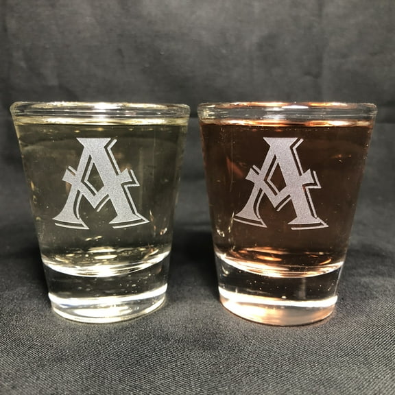 1.5OZ SHOT GLASS SET MONOGRAM A