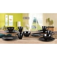 thumbnail image 3 of Lorren Home Trends LH528 16 Piece Stoneware Scroll Dinnerware Set, Black, 3 of 5