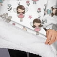thumbnail image 3 of Oversized Wearable Blanket Hoodie,Fairy Princess Animal Pattern Sherpa Blanket Hoodie with Super Pockets,Super Warm Fuzzy Pullover for Women & Men, 3 of 6