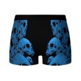 thumbnail image 4 of Calzoncillos tipo bóxer de seda transpirables con diseño de calavera oscura, elásticos, 3D, 4 of 5