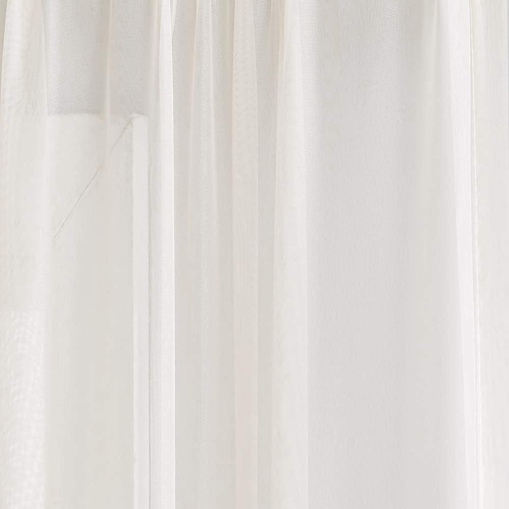 Warm Home Designs 55" W x 144" L Beige Bed Canopy Curtains for Twin Bed. BC Beige 144