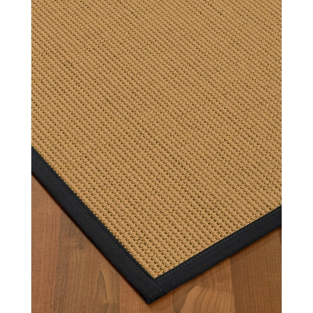 NaturalAreaRugs Sonoma Wool/Sisal Area Rug (4-Feet by 6-Feet) midnight-blue Border
