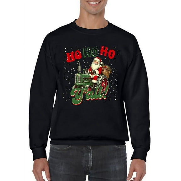 Ho Ho Ho Y'all - Santa Tractor Xmas Men's Sweatshirt