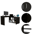 thumbnail image 4 of HQZX Modern L-Shaped Computer Desk, Adult Lap Desks, Particle Board, 45.9 x 59.6 , Black, 4 of 8
