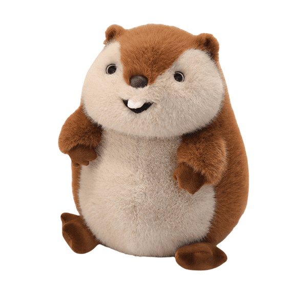 Simulation Groundhog Stuffed Animal Plush Toy Decor -14'' Marmot Funny Animal Toy Halloween Gift