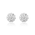 thumbnail image 3 of 14K Solid Yellow Gold Post 6mm Rhinestone Crystals Ball Stud Earrings, 3 of 10