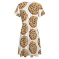 thumbnail image 5 of Chocolate Chip Cookie Dress Summer Street Style Dresses Female Short Sleeve Printed Sundress, 5 of 7