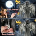 thumbnail image 4 of 5.5' Halloween Decorations with Moving Head and Wings, Touch-Activated Halloween Animatronic for Battery Operated Scary Indoor or Covered Outdoor Halloween Decorations, Modern Halloween Props, 4 of 9
